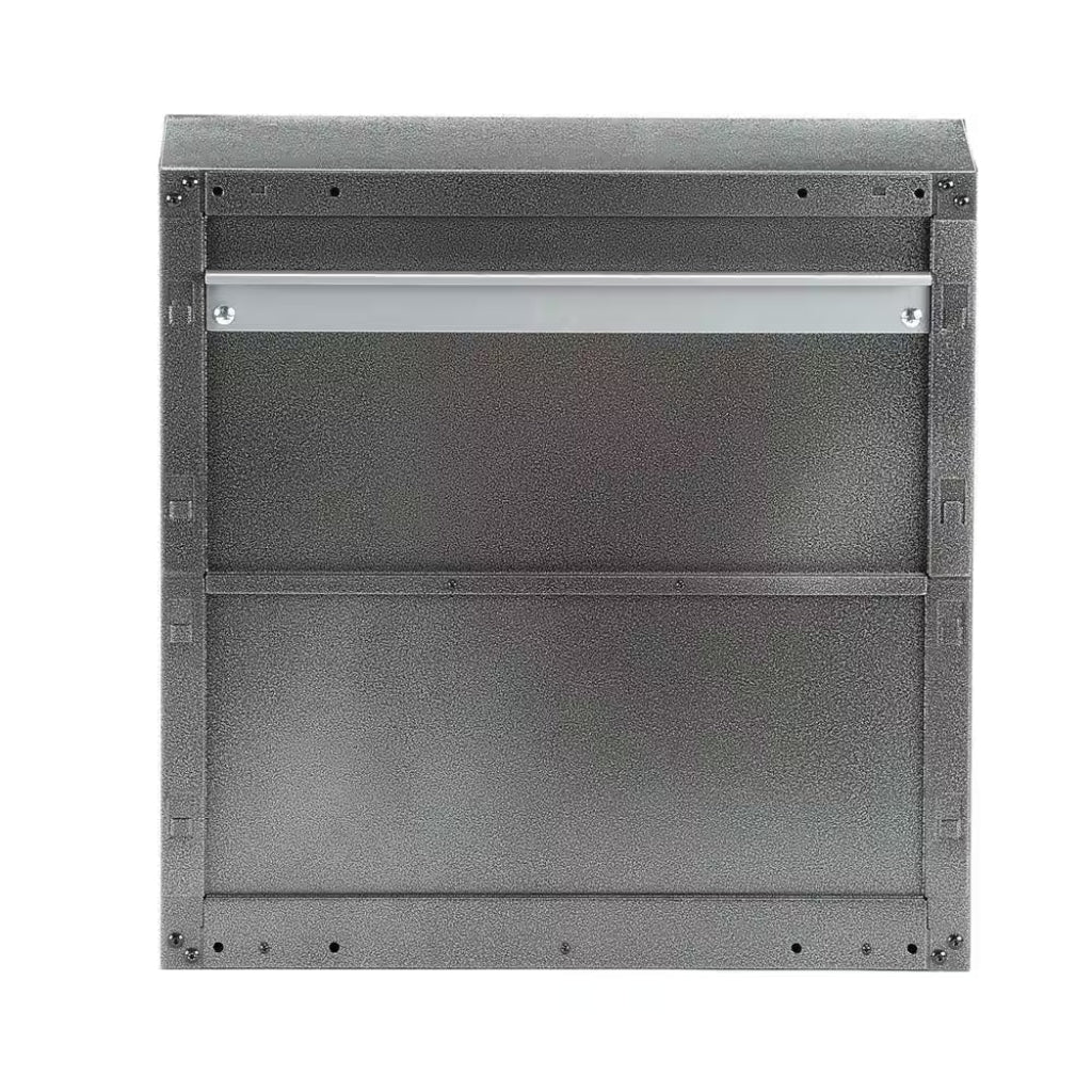 Steel 1-Shelf Wall Mounted Garage Cabinet in Silver Tread (28 in W X 28 in H X 12 in D)