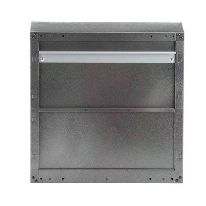 Steel 1-Shelf Wall Mounted Garage Cabinet in Silver Tread (28 in W X 28 in H X 12 in D)