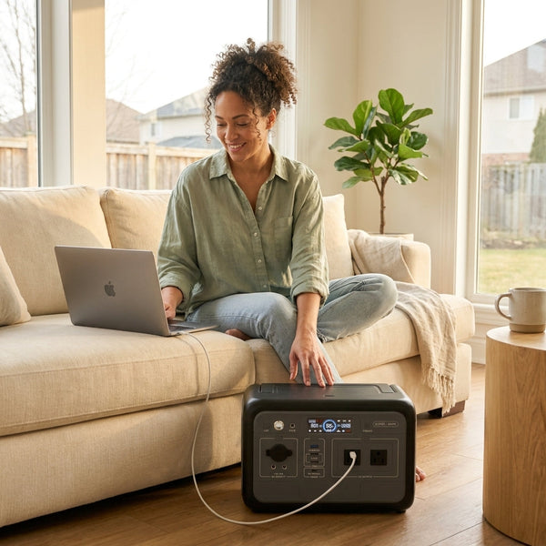 Portable Power Station Built for Home Backup, 1800W Output, LiFePO4 Battery, Wireless Charging Pad