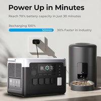 1800W Solar Generator Lifepo4 Battery Home Outdoor Emergency Portable Power Station with Wireless Charging