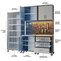 Garage Cabinet System | Heavy Duty Steel All-In-One Modular Garage Cabinet Set for Ultimate Workshop Organization | Easy Assembly Garage Storage Cabinets & Tool Bench — How It Works