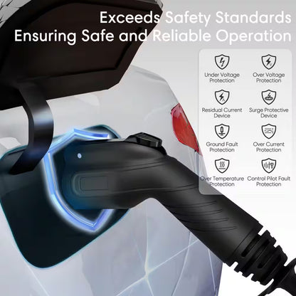 240-Volt Electric Vehicle Charging Station with NEMA 14-50 Plug, Wi-Fi & App Control For-22°F to 122°F Indoor/Outdoor